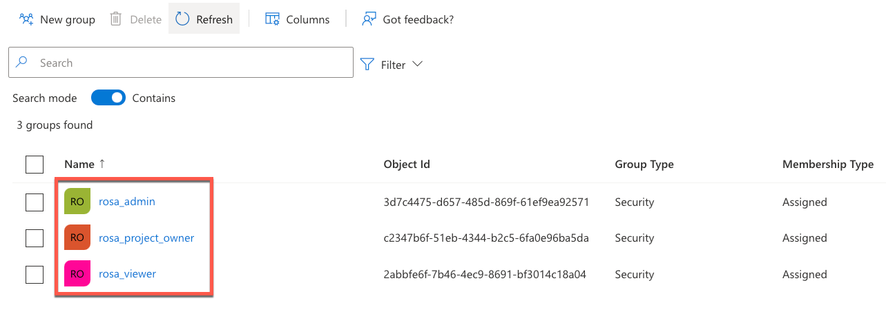 Azure AD Groups