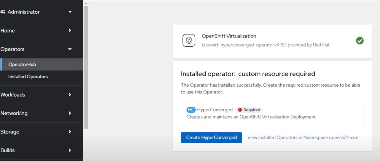 OCP hyperconverged create